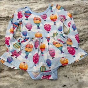 HTF Little Sleepies Balloon Ride twirl dress bodysuit 18/24